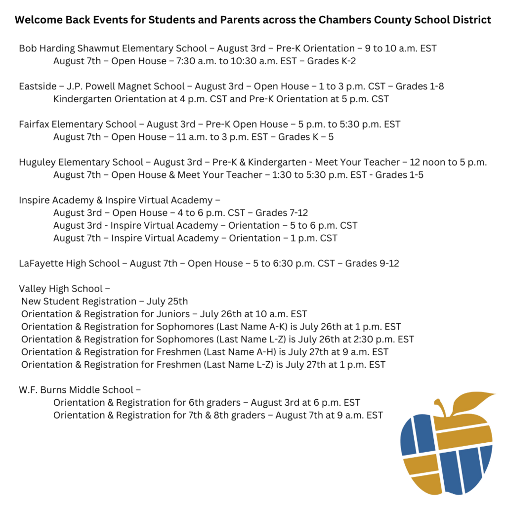 CCSD Open House Events